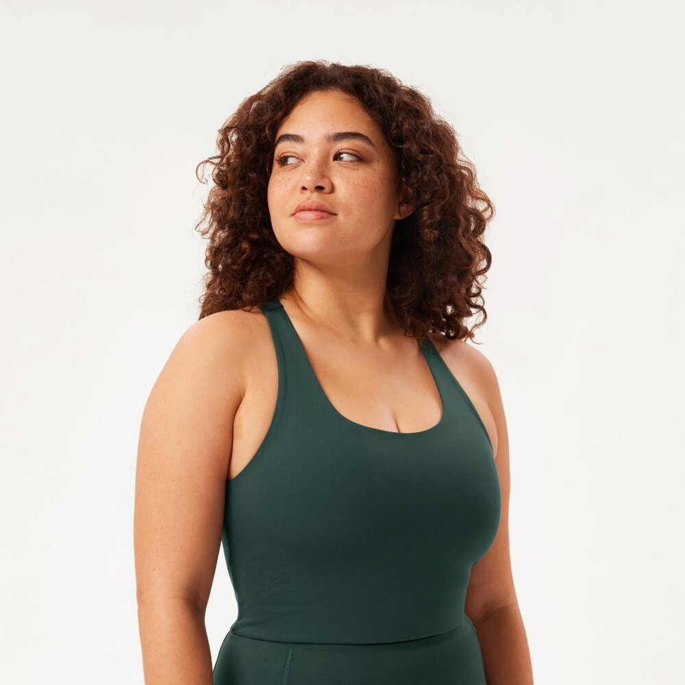 Girlfriend Collective Paloma Bra - moss green size small